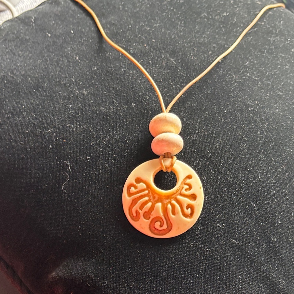 Elegant Tan Pendant Necklace
